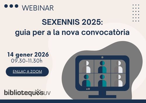 Webinar sobre convocatoria sexenios 2025